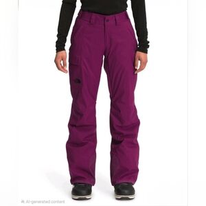The North Face Wowmens Freedom Strech  Insulated Magenta  Ski Snow Pants